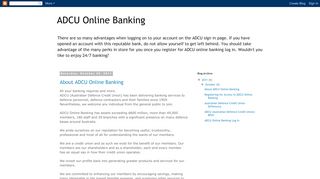 
                            6. ADCU Online Banking: 2011