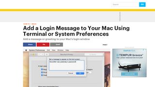 
                            4. Add a Login Message to Your Mac Using These Tricks - Lifewire