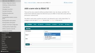 
                            6. Add a new role in RBAC UI — Airflow Documentation - Read the Docs