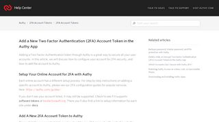 
                            3. Add a New Two Factor Authentication ... - support.authy.com