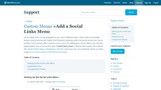 
                            7. Add a Social Links Menu — Support — WordPress.com