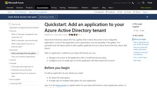 
                            6. Add an app to your Azure Active Directory tenant | Microsoft Docs