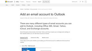 
                            9. Add an email account to Outlook - Office Support