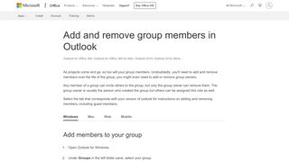 
                            3. Add and remove group members in Outlook - Office Support