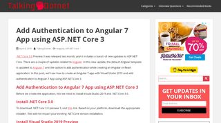 
                            4. Add Authentication to Angular 7 App using ASP.NET Core 3