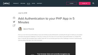 
                            4. Add Authentication to your PHP App in 5 Minutes | Okta ...