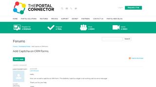 
                            5. Add Captcha on CRM forms - The Portal Connector