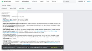 
                            6. Add Code from a Template | Android Studio - Android Developers