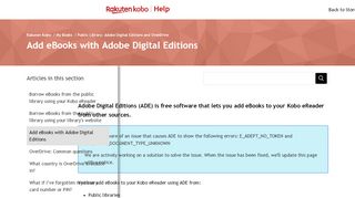 
                            9. Add eBooks with Adobe Digital Editions – Rakuten Kobo