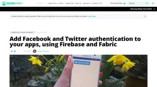 
                            1. Add Facebook and Twitter login to your ... - Android Authority