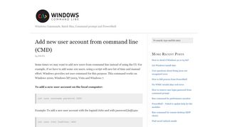 
                            10. Add new user account from command line (CMD)