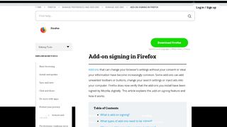 
                            6. Add-on signing in Firefox | Firefox Help