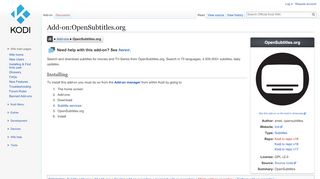 
                            7. Add-on:OpenSubtitles.org - Official Kodi Wiki