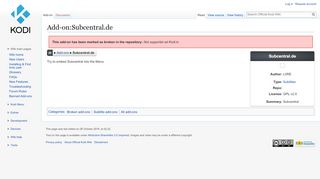 
                            3. Add-on:Subcentral.de - Official Kodi Wiki