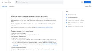 
                            9. Add or remove an account on Android - Android Help