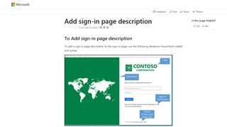 
                            7. Add sign\-in page description | Microsoft Docs