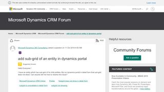 
                            2. add sub-grid of an entity in dynamics portal - Microsoft Dynamics ...