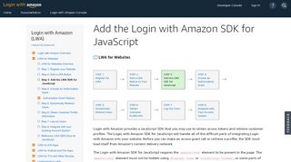 
                            1. Add the Login with Amazon SDK for JavaScript | Login with Amazon