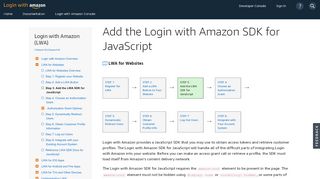 
                            6. Add the Login with Amazon SDK for JavaScript | Login with Amazon