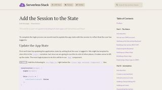 
                            1. Add the Session to the State | Serverless Stack