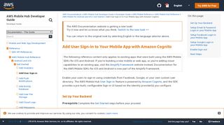 
                            11. Add User Sign-in to Your Mobile App with Amazon Cognito ...