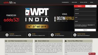 
                            7. Adda52 LIVE - Live Poker Tournaments in India