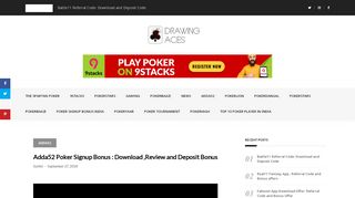 
                            5. Adda52 Poker Signup Bonus - drawingaces.com