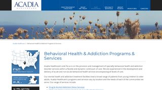 
                            2. Addiction & Behavioral Health Programs & Services | Acadia ...