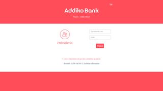 
                            2. Addiko Ebank - Prijava - Addiko Bank d.d.