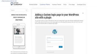 
                            2. Adding a Custom login page to your WordPress site with a ...