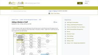 
                            2. Adding a Member of Staff : eyMan and eyLog Support Portal