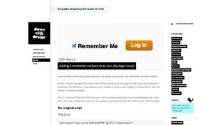 
                            7. Adding a remember me feature to your php login …