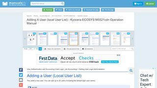 
                            2. Adding A User (local User List) - Kyocera ECOSYS M5521cdn ...