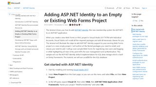 
                            4. Adding ASP.NET Identity to an Empty or Existing Web Forms ...