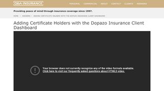 
                            1. Adding Certificate Holders with the Dopazo Insurance Client Dashboard