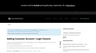 
                            1. Adding Customer Account / Login Feature - Answers