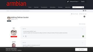 
                            5. Adding Debian buster - Announcements - Armbian forum