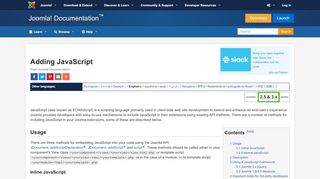 
                            6. Adding JavaScript - Joomla! Documentation