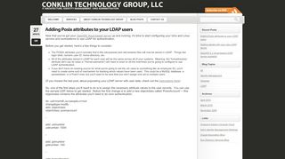 
                            8. Adding Posix attributes to your LDAP users « Conklin ...