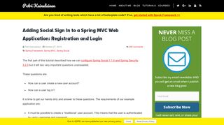 
                            9. Adding Social Sign In to a Spring MVC Web Application ...