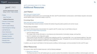 
                            9. Additional Resources - Jamf Pro Administrator's Guide | Jamf