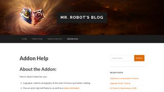 
                            3. Addon Help - Mr. Robot's Blog