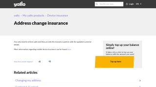 
                            7. Address change insurance – yallo