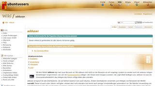
                            1. adduser › Wiki › ubuntuusers.de