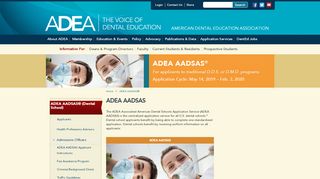 
                            4. ADEA AADSAS - American Dental Education Association