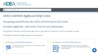 
                            7. ADEA AADSAS Applicant Help Center - Liaison