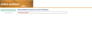 
                            5. ADEA AADSAS Evaluation Portal Login