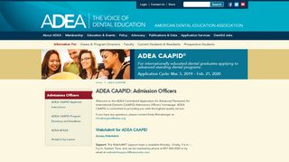 
                            5. ADEA CAAPID: Admission Officers