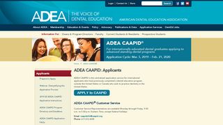 
                            3. ADEA CAAPID: Applicants