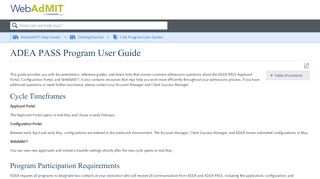 
                            3. ADEA PASS Program User Guide - Liaison